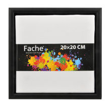 Lærred med sort svæveramme 20 x 20 cm